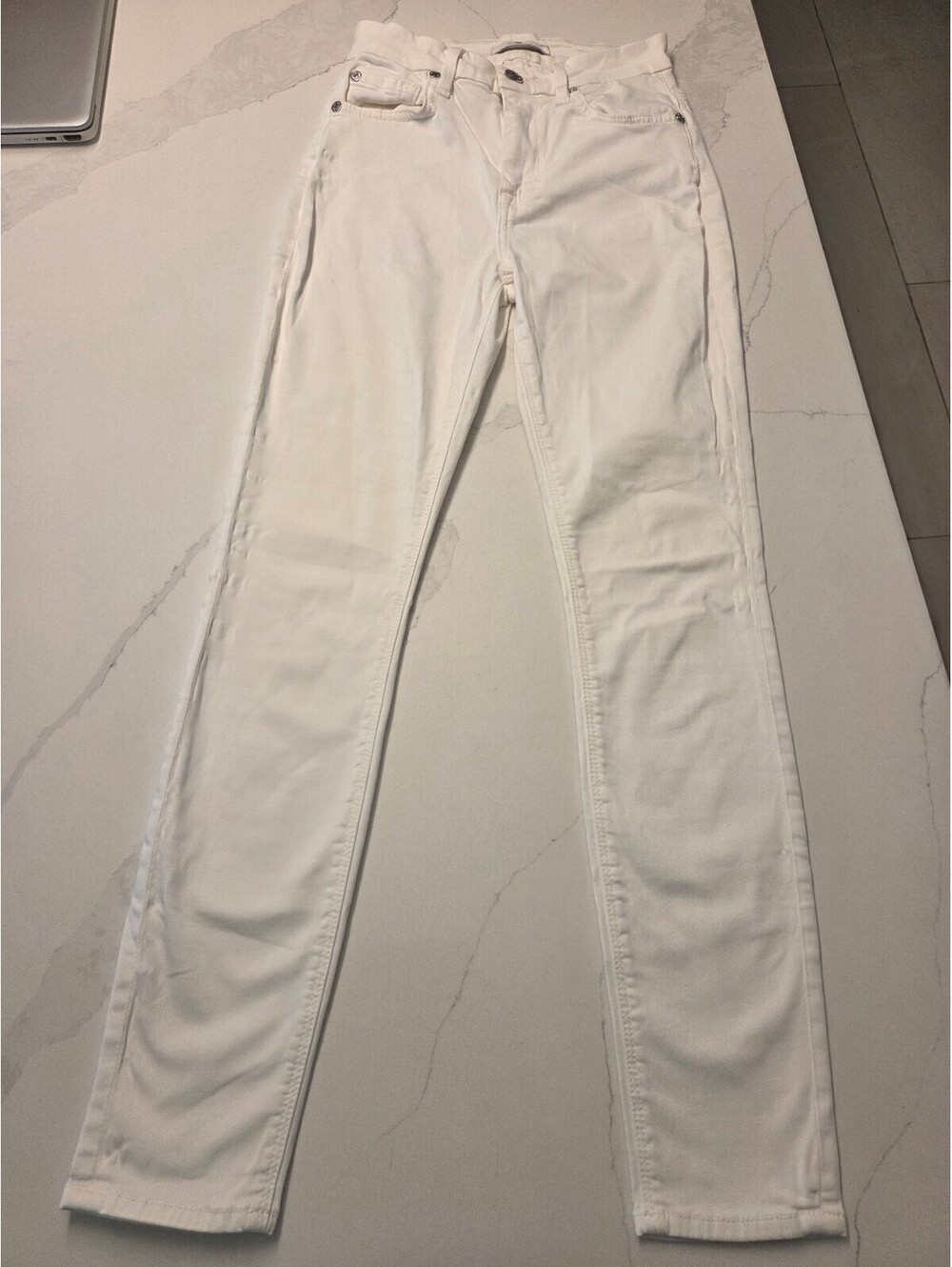 7 For All Mankind White Skinny Jeans Size 23